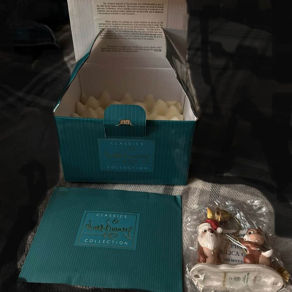 Festive Santa and Chipmunk Figurines